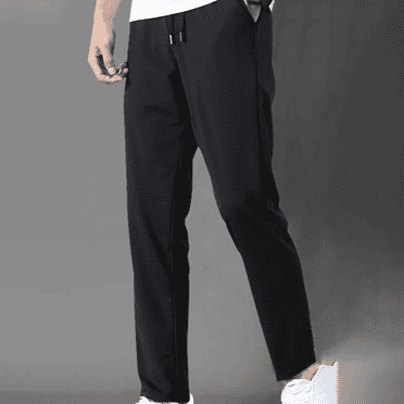 Wofupowga Mens Straight Leg Striped Breathable Casual Elastic Waist Slim Fit Pants Wofupowga Mens Straight Leg Striped Breathable Casual Elastic Waist Slim Fit Pants